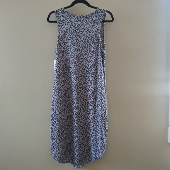 Colorful Animal Print Sleep Chemise Sleeveless Tank Gown - Picture 6 of 8
